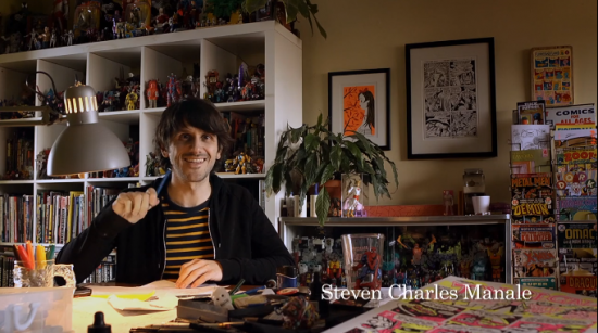 Artist with pencil illustrates a possible future career choice(screenshot)