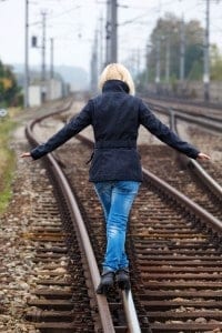 railroad tracks, balance, Sensory Integration Disorder 