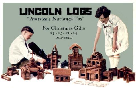 old toys, classic lincoln logs