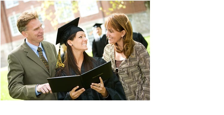 college graduation, proud parents, mortarboard