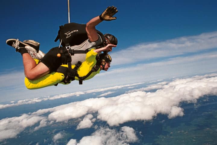 The author faced her fear of heights by jumping from a plane. 