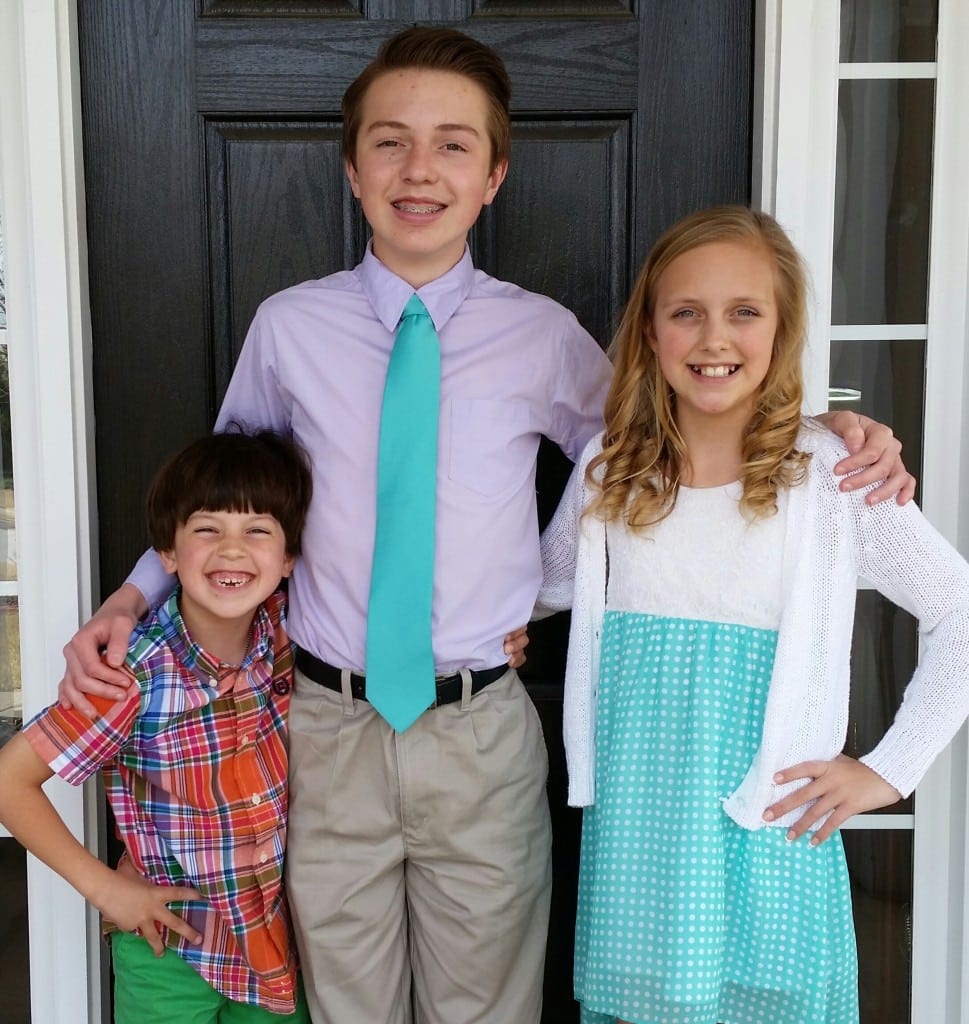 From left: Presley, Tommy, and Audrey Molter