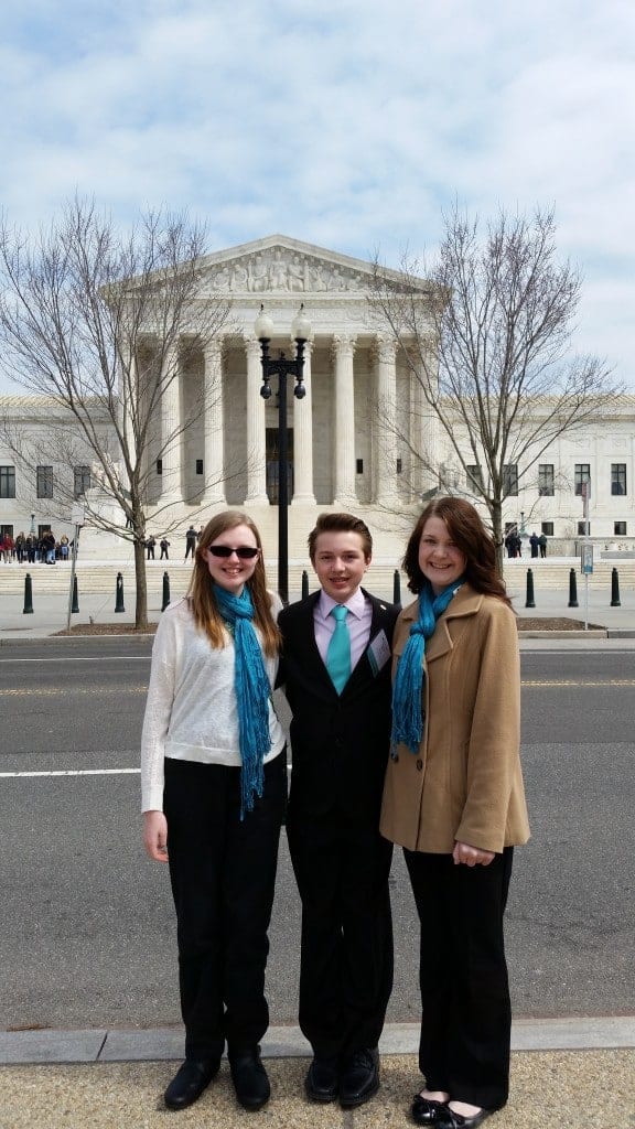 Tommy with fellow Tourette Youth Ambassadors: Emily Shelby, Wisconsin on the left & Katrina Bergeon, New Hampshire