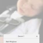 Kars4Kids Safety App settings menu with alert ringtone, alert settings, and connected devices