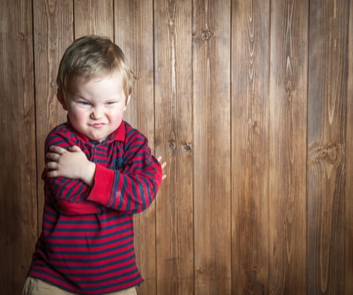 Toddler plotting mischief