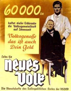 Propaganda poster extolling Hitler's eugenics program