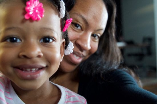 Single Parent Monique Battiste with her daughter Jianna