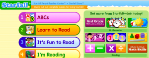 Starfall website screenshot