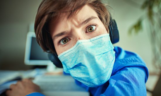 Getting Kids to take Coronavirus Seriously Wide Eyed boy in mask