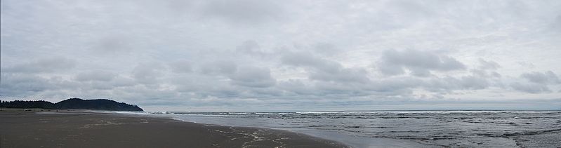 Coastline on southern Lopez Island, Washington, USA, overlooking the Strait of Juan de Fuca.