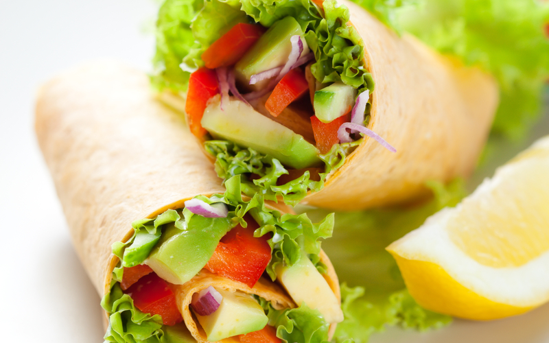 no-cook Veggie wrap