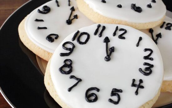 Sugar cookie clock faces