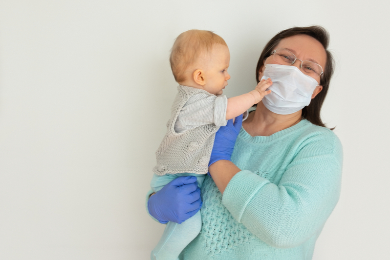 Caregiver masks make it difficult for baby to read lips