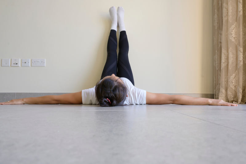 Legs Up the Wall yoga pose Viparita Karani