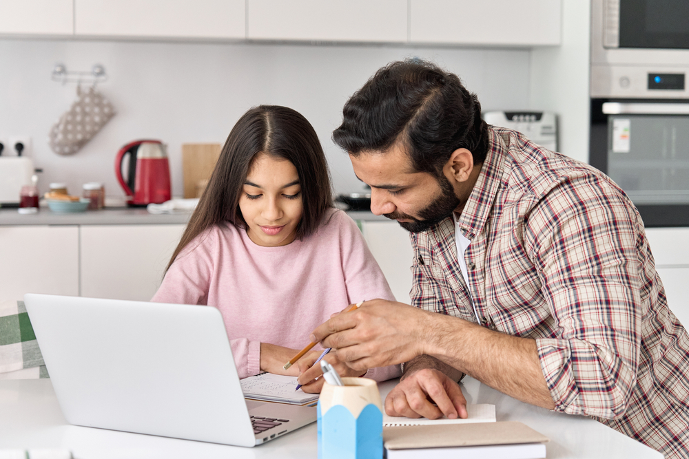 indian dad helps daughter research