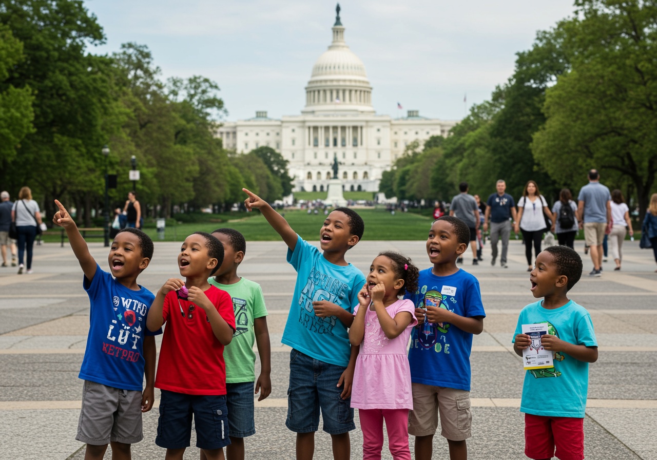 Outdoor,Photo,Of,Children,Visiting,Washington,Dc, reading challenge