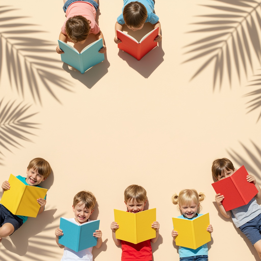 kids reading outdoors in summer, Usha Vance summer reading challenge